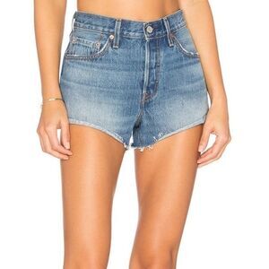Levi's 501 Cut-Off High Rise Denim Jean Shorts